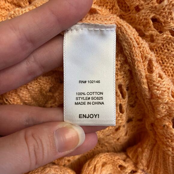 Michael Stars Open Knit Crew Neck Long Sleeve Top
Womens Size M/L‎ Coral - Picture 6 of 7